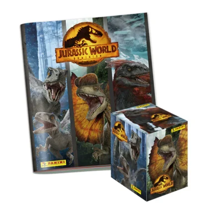 ALBUM JURASSIC WORLD: DOMINION, TAPA BLANDA + CAJA (50 SOBRES)