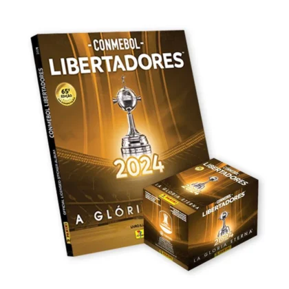ALBUM COPA LIBERTADORES 2024, TAPA DURA + 1 CAJA (50 SOBRES)