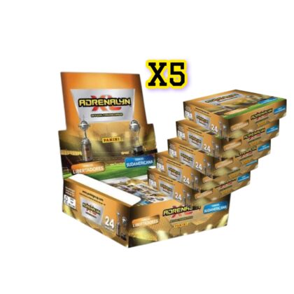 TRADING CARDS ADRENALYN CONMEBOL, 5 CAJAS (120 SOBRES)