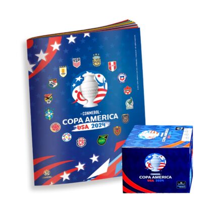 ALBUM COPA AMERICA 2024, TAPA BLANDA + CAJA (50 SOBRES)