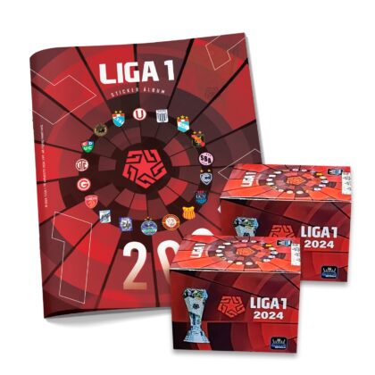 ALBUM LIGA 1 2024, TAPA BLANDA + 2 CAJAS (100 SOBRES)