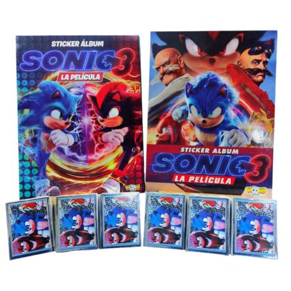 ALBUM SONIC 3 LA PELICULA, TAPA BLANDA + SET COMPLETO