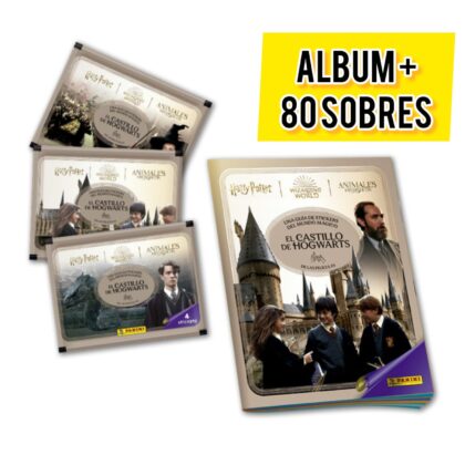 ALBUM HARRY POTTER EL CASTILLO DE HOGWARTS, ALBUM TAPA BLANDA + 2 PAQUETES (80 SOBRES)