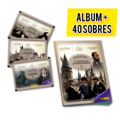 ALBUM HARRY POTTER EL CASTILLO DE HOGWARTS, ALBUM TAPA BLANDA + 1 PAQUETE (40 SOBRES)