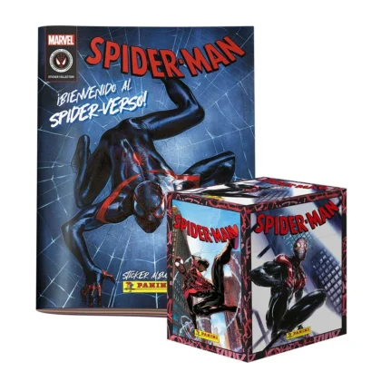 ALBUM SPIDERMAN IN TO SPIDERVERSE, TAPA BLANDA + CAJA (50 SOBRES)