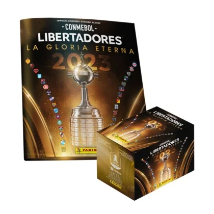 ALBUM COPA LIBERTADORES 2023, TAPA BLANDA + 1 CAJA (50 SOBRES)