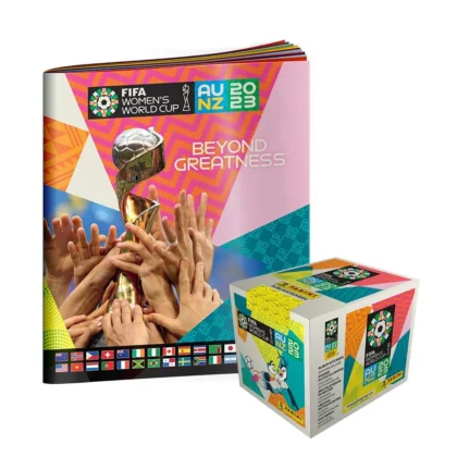 ALBUM MUNDIAL FEMENINO 2023, TAPA BLANDA + CAJA (50 SOBRES)