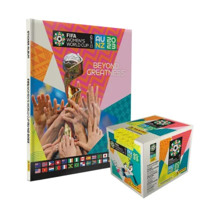 ALBUM MUNDIAL FEMENINO 2023, TAPA DURA + CAJA (50 SOBRES)