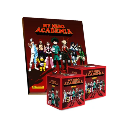 ALBUM MY HERO ACADEMIA, TAPA DURA + 2 CAJAS (100 SOBRES)