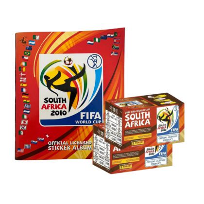 ALBUM SUDAFRICA 2010, TAPA BLANDA + 2 CAJAS (200 SOBRES)
