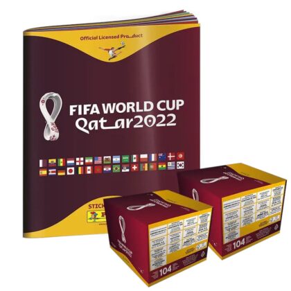 ALBUM QATAR 2022: TAPA BLANDA + 2 CAJAS (208 SOBRES)
