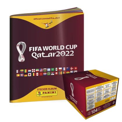 ALBUM QATAR 2022: TAPA BLANDA + 1 CAJA (104 SOBRES)
