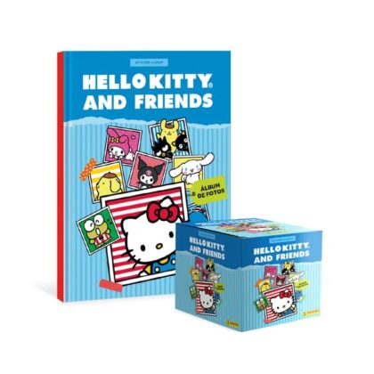 ALBUM HELLO KITTY AND FRIENDS: TAPA DURA + 1 CAJA (50 SOBRES)