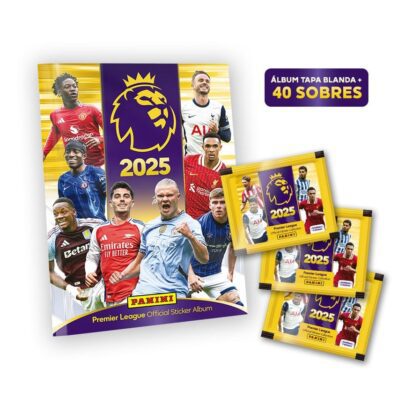 ALBUM PREMIER LEAGUE 2025: ALBUM + 1 PAQUETE (40 SOBRES)
