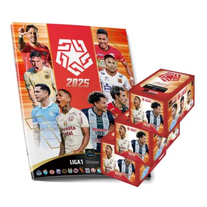 ALBUM LIGA 1 2025: TAPA BLANDA PREMIUM + 3 CAJAS (150 SOBRES)