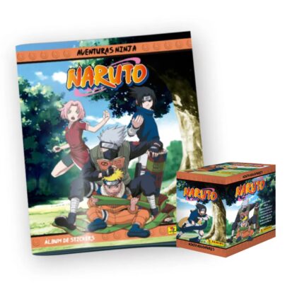 ALBUM NARUTO AVENTURAS NINJA: TAPA BLANDA + CAJA (50 SOBRES)