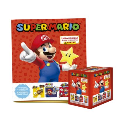 ALBUM SUPER MARIO: TAPA BLANDA + CAJA (50 SOBRES)