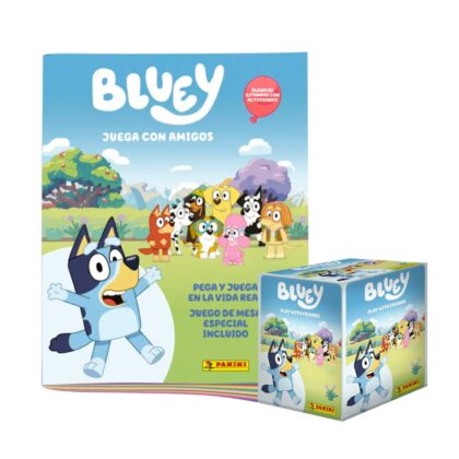 ALBUM BLUEY «JUEGA CON AMIGOS»: TAPA BLANDA + CAJA (50 SOBRES)