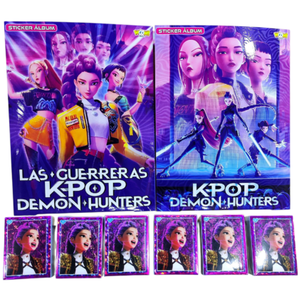 ALBUM GUERRERAS K-POP "DEMON HUNTERS" + SET COMPLETO