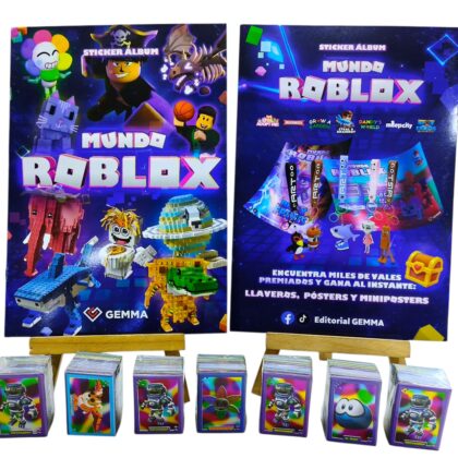 ALBUM MUNDO ROBLOX + SET COMPLETO