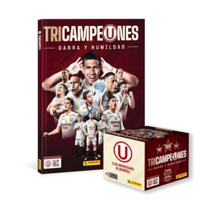 ALBUM UNIVERSITARIO TRICAMPEONES: TAPA DURA + CAJA (50 SOBRES)