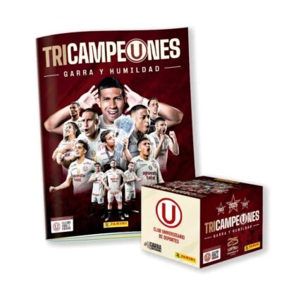 ALBUM UNIVERSITARIO TRICAMPEONES: TAPA BLANDA + CAJA (50 SOBRES)