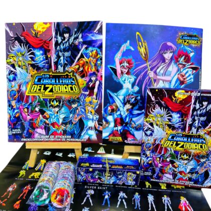 ALBUM CABALLEROS DEL ZODIACO ENCICLOPEDIA + SET COMPLETO