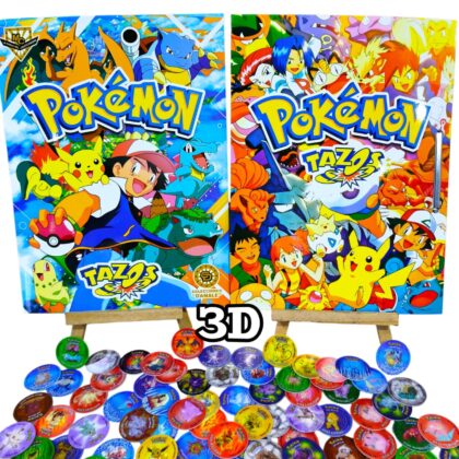 TAZOS POKEMON TRIDIMENSIONALES + SET COMPLETO