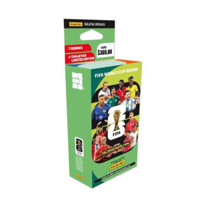 TRADING CARDS ADRENALYN COPA MUNDIAL 2026: ECOBLISTER (7 SOBRES) + 2 LIMITED EDITION