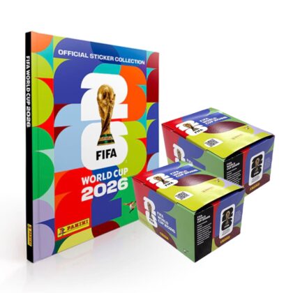 ALBUM COPA MUNDIAL 2026: TAPA DURA + 2 CAJAS (208 SOBRES)
