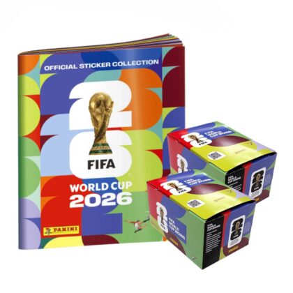 ALBUM COPA MUNDIAL 2026: TAPA BLANDA + 2 CAJAS (208 SOBRES)