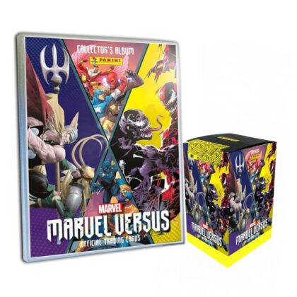 TRADING CARDS MARVEL VERSUS: BINDER COLECCIONADOR + CAJA (24 SOBRES)