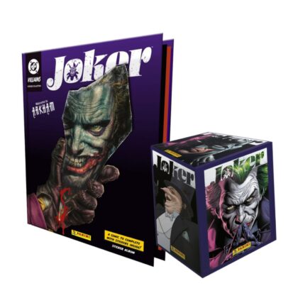 ALBUM JOKER VILLANOS DC: TAPA DURA + CAJA (50 SOBRES)