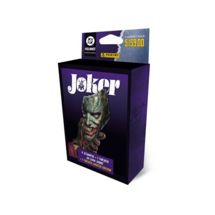 PREVENTA ALBUM JOKER VILLANOS DC: ECOBLISTER (7 SOBRES) + LIMITED EDITION