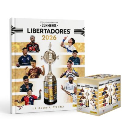 ALBUM COPA LIBERTADORES 2026: TAPA DURA + CAJA (50 SOBRES)